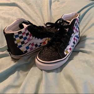 Kids glitter high top Vans